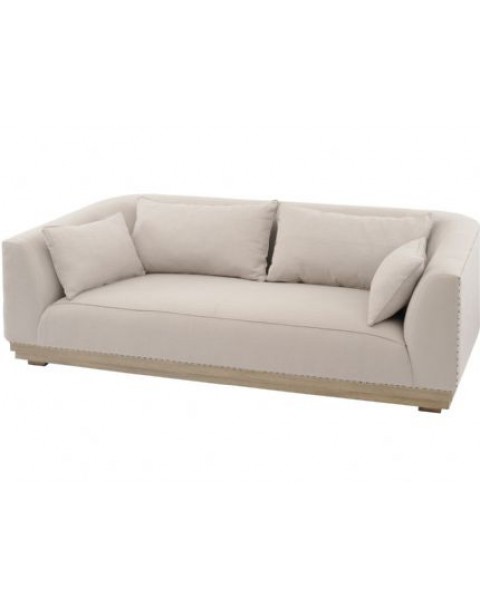  Libra Amerigo Mindi Wood Three Seater Sofa 
